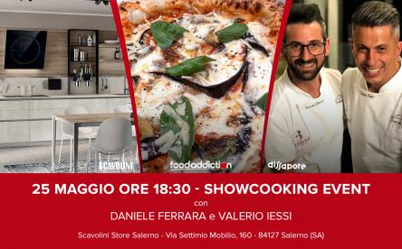 Daniele Ferrara e Valerio Iessi protagonisti di un nuovo  show-cooking nella terra della pizza