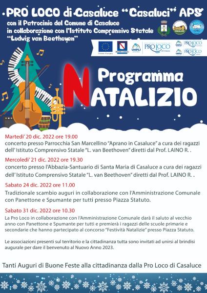 PROGRAMMA FESTIVITÁ NATALIZIE, PRO LOCO DI CASALUCE