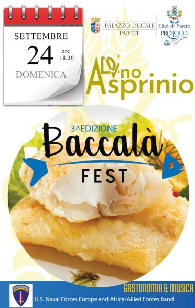 BACCALA' FEST E DIVINO ASPRINIO