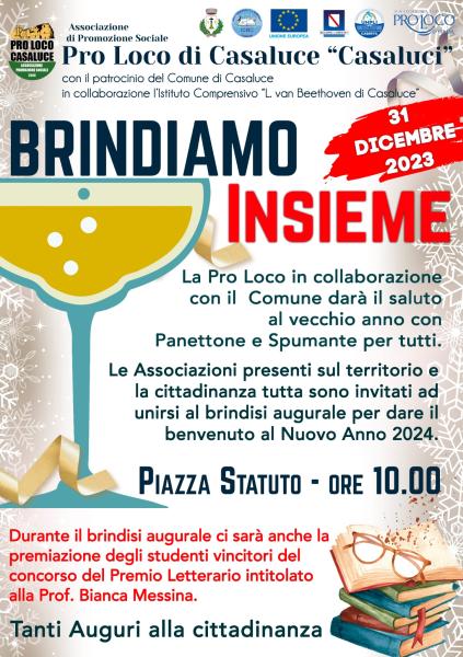 BRINDIAMO INSIEME alla vigilia di Capodanno