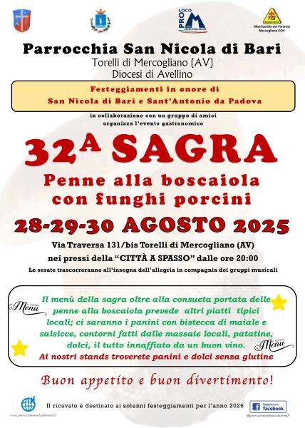 32^ sagra delle penne alla boscaiola